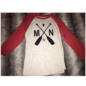 MN Red and White Paddle Long Sleeve